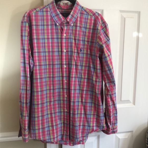 Ralph Lauren Other - Ralph Lauren pastel plaid men’s cotton shirt XL